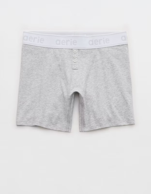 Superchill Cotton High Waisted Logo Boxer Underwear | Aerie
