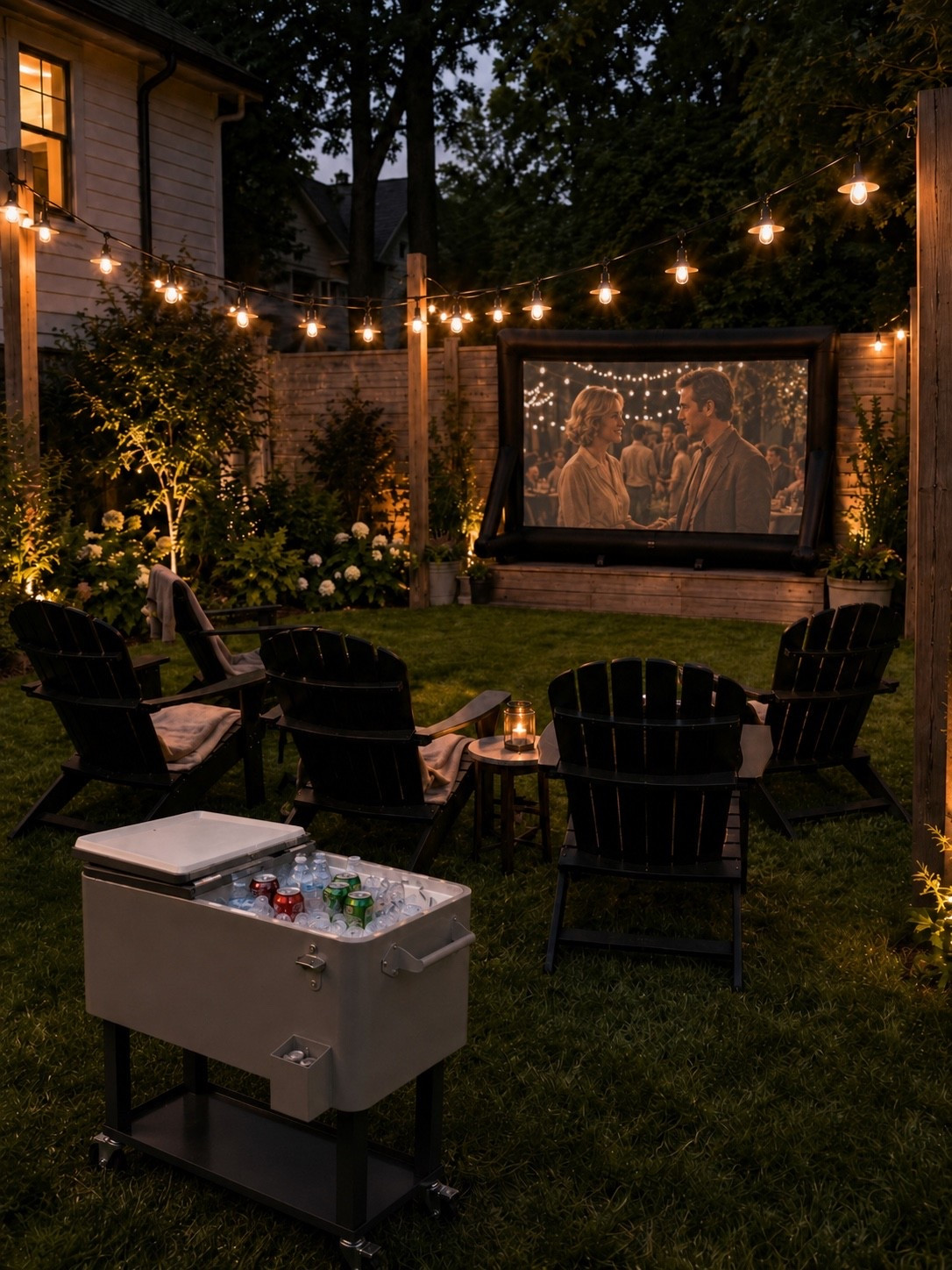 Backyard movie nights just hit a whole new level 🍿✨

This cozy outdoor setup feels like something straight out of a summer dream 🤍 From the warm string lights to the comfy Adirondack chairs and stocked cooler, every detail makes this backyard feel inviting, relaxed, and perfect for hosting friends and family. The soft evening glow paired with the outdoor movie screen creates the ultimate cozy night atmosphere 🌙✨

Honestly… this is exactly how I want to spend every summer evening 🍿🤍

Follow @farmtotablecreations on Instagram for more cozy home finds and elevated outdoor inspiration 🤍

#LTKHome #OutdoorLiving #BackyardGoals #OutdoorMovieNight #PatioInspo #CozyHome #BackyardDecor #SummerNights #OutdoorEntertaining #ModernFarmhouse #EuropeanFarmhouse #HomeInspo #StringLights #BackyardDesign #LTKStyle

#LTKHome #LTKSaleAlert #LTKSeasonal
