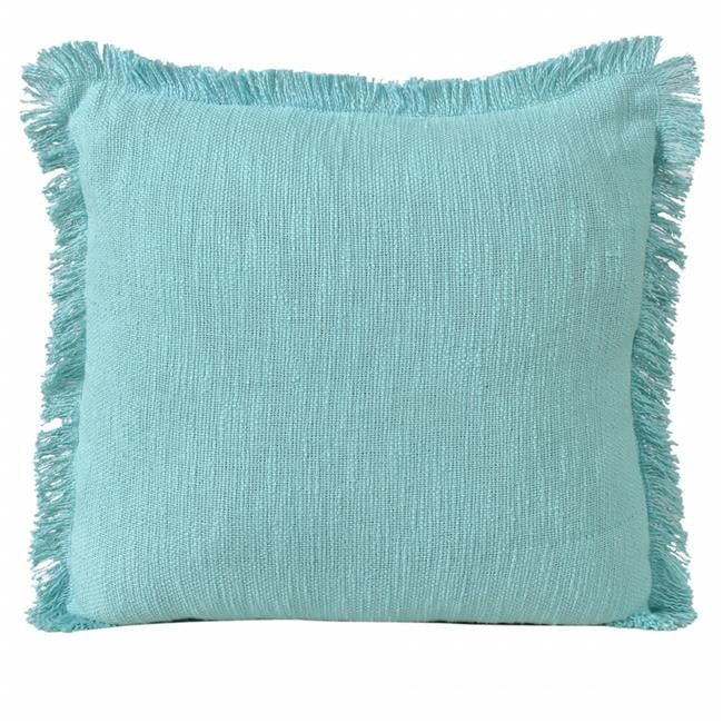 4 x 20 x 20 in. Aqua Solid Color Zippered 100 Percent Cotton Throw Pillow - Set of 2 | Walmart (US)