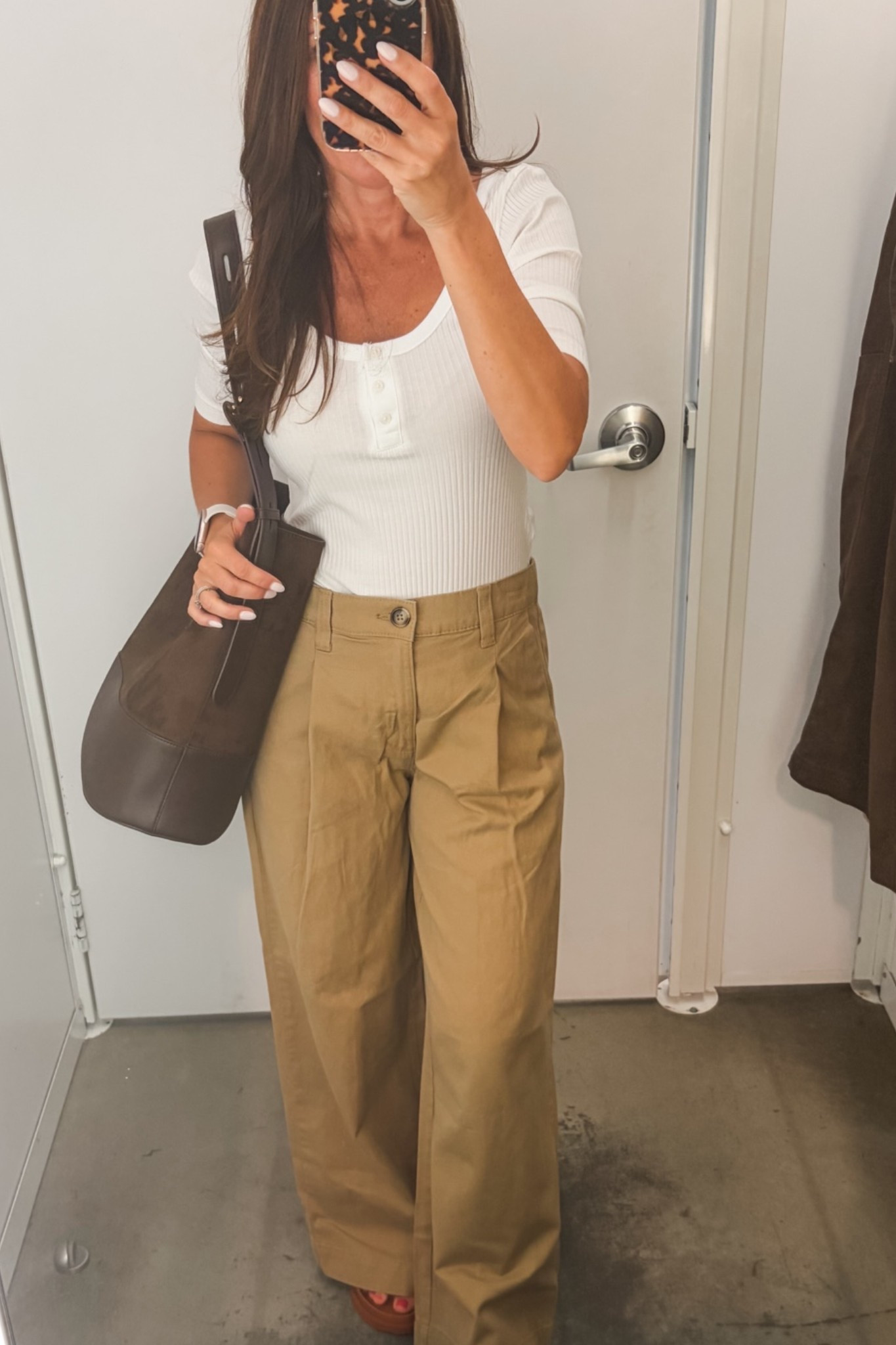Old Navy pleated wide leg pants, faux suede bucket bag, and ribbed top.

#LTKmomlife #LTKSeasonal #LTKSaleAlert