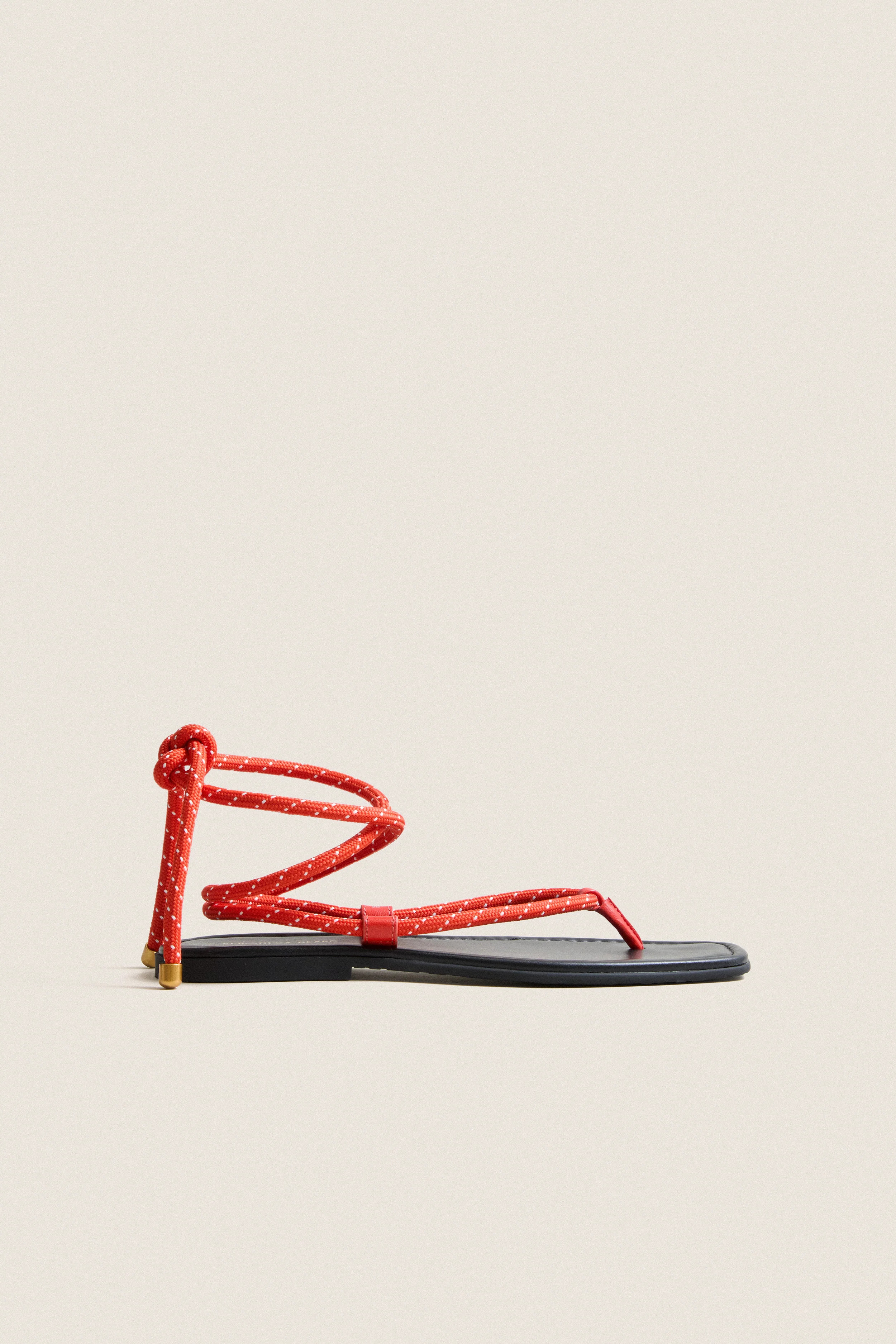 Flame Red Carmina Cord Sandals | Tuckernuck (US)