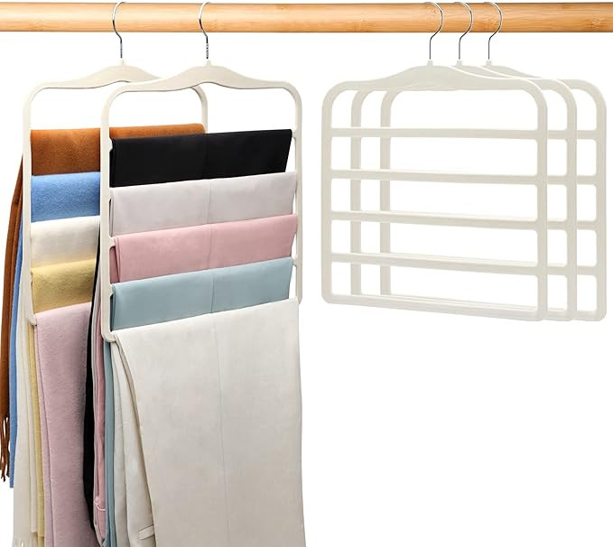 Magic Pants Velvet Hangers for Organization and Storage - Space Saving, 5 Pack Dorm Room Essentia... | Amazon (US)