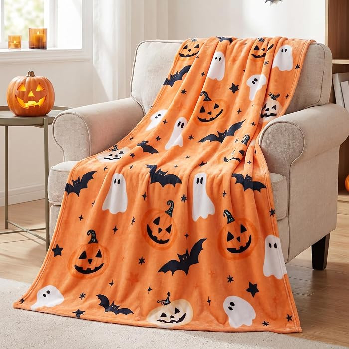 Halloween Flannel Throw Blanket, W50 x L70in | Amazon (US)
