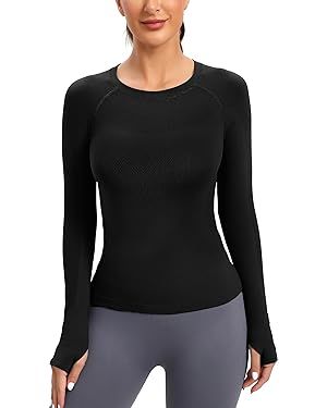MathCat Seamless Workout Shirts for Women, Long Sleeve Workout Tops for Women, Yoga Sports Athlet... | Amazon (US)