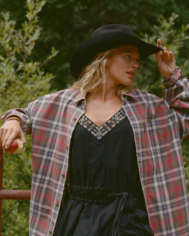 V-Neck Flowy Maxi Dress | Abercrombie & Fitch (US)