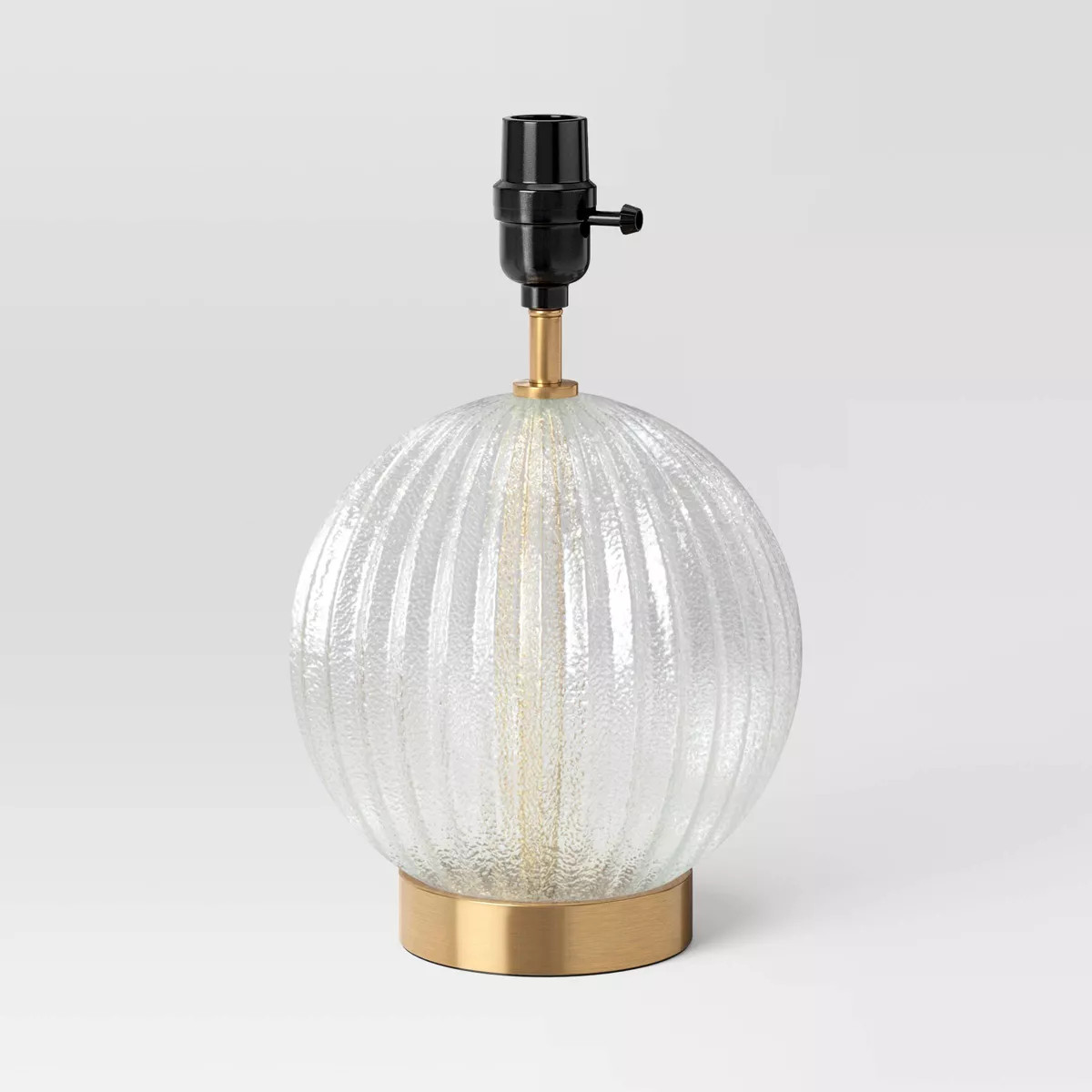 Small Ribbed Glass Lamp Base Clear - Threshold™ | Target