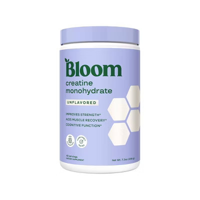 BLOOM NUTRITION Creatine Monohydrate Supplement Powder - Unflavored - 7.3oz/40 Servings | Target