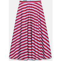 Zara - Striped Cape Midi Skirt - Red Stripe - M - Woman | Zara US