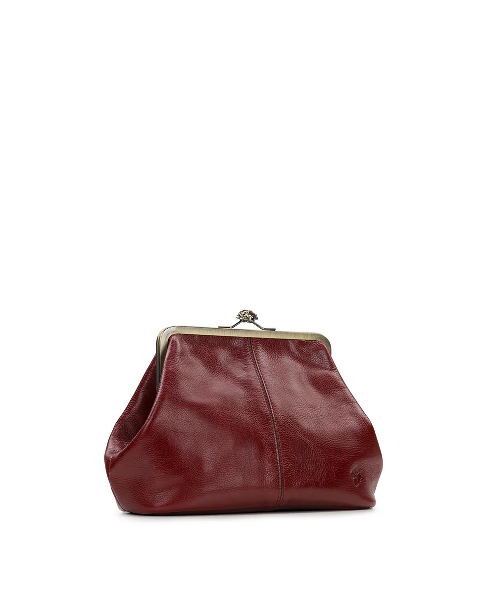 Sofia Frame Bag - Rugged Natural Grain Leather | Patricia Nash Designs