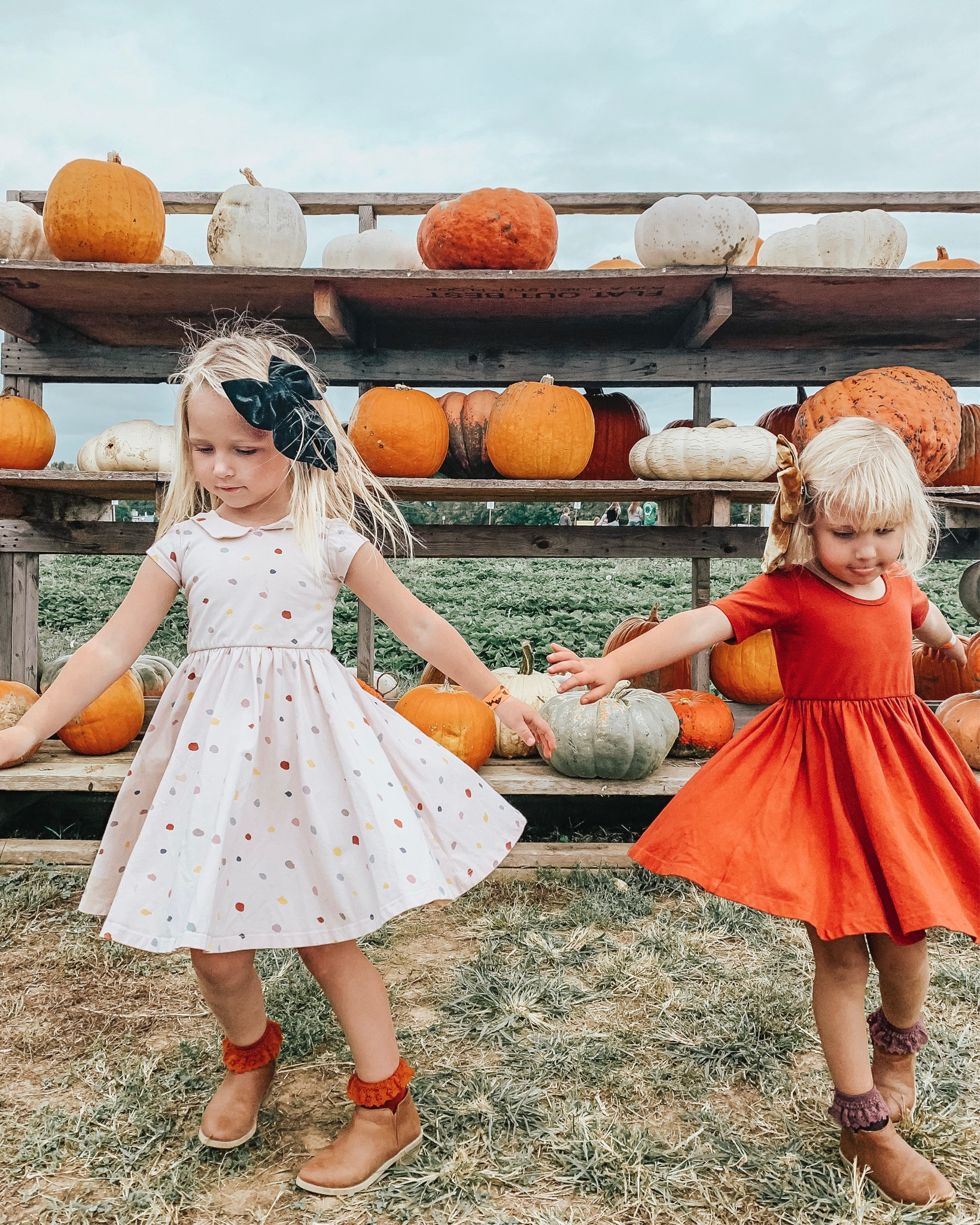 Last year at the pumpkin patch 🤍 Can’t believe how much they’ve grown since I took this! We’re all just really excited about this new season. We love you October!!!🎃🍁🍂✨

#LTKSeasonal #LTKkids #LTKHalloween