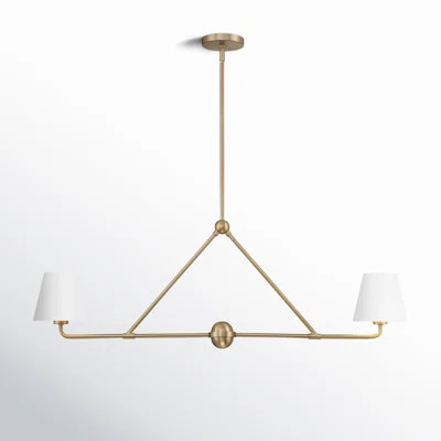 Kinston 2 - Light Shaded Modern Linear Chandelier | Wayfair North America