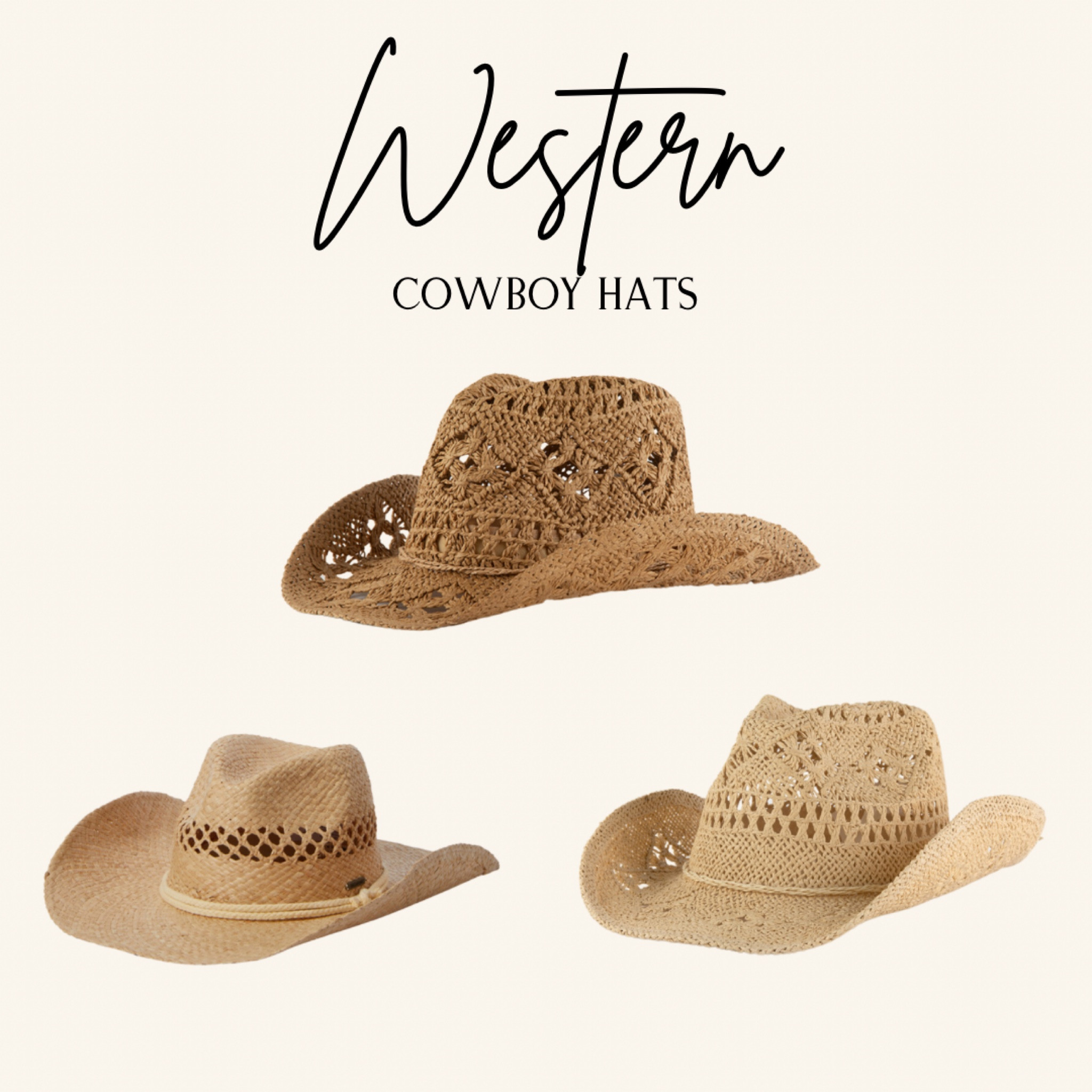 Cowboy hats! 

#LTKSummerSales #LTKStyleTip #LTKSaleAlert
