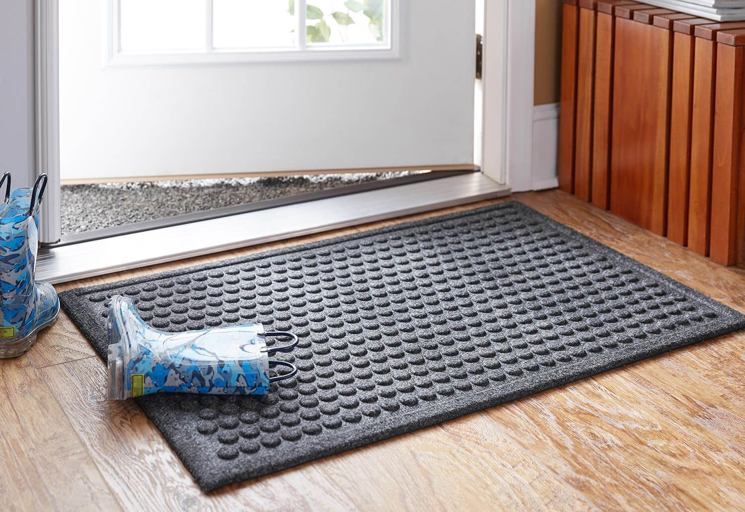 Provision Polka Gray Door Mat | Covered By Rugs