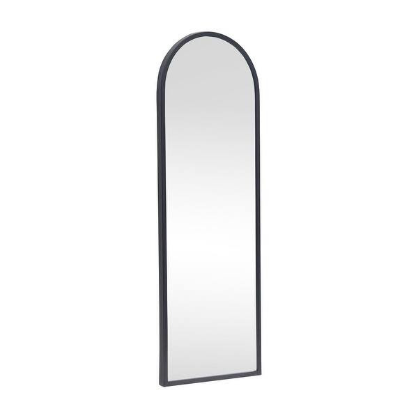 Arched Wall Mounted Mirror with Matte Black Metal Framed, 47.6"H | Bed Bath & Beyond