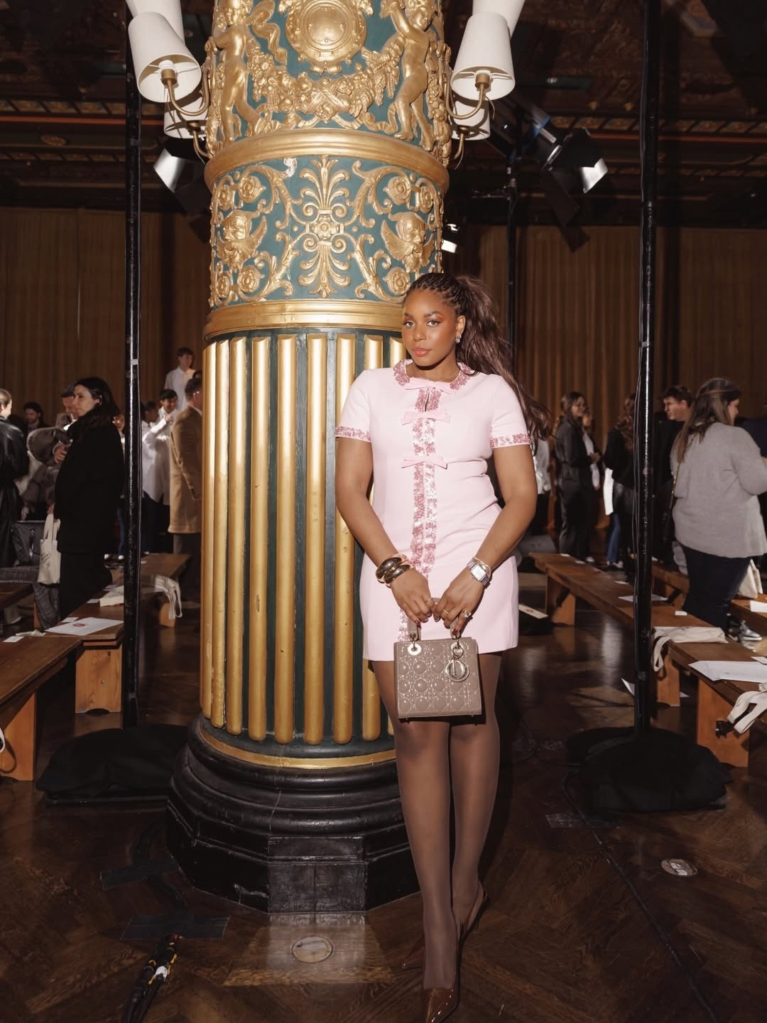 Looking for the perfect spring dress? Thi cinq a sept baby pink mini dress is so chic and perfect for the upcoming spring season! Styled with brown sheer tights and brown heels. .. For more links to gallery wall, date night outfits, winter denim, sunday hoodie, vacation outfits beach, work outfits, resort wear, winter outfits women, business casual, follow me on LTK! ✨

#LTKworkwear #LTKstyletip #LTKSeasonal