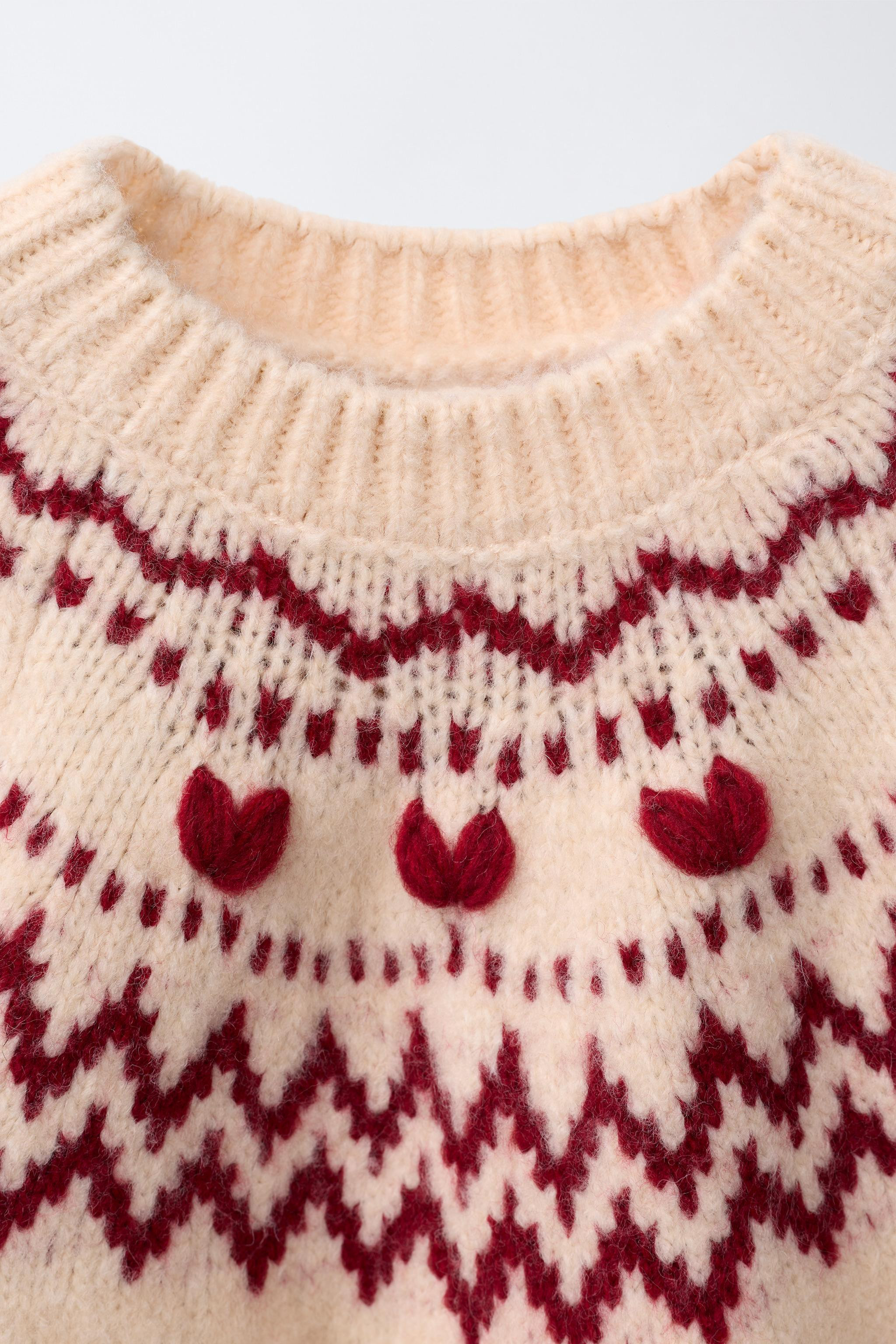 HEART JACQUARD KNIT JUMPER | Zara US
