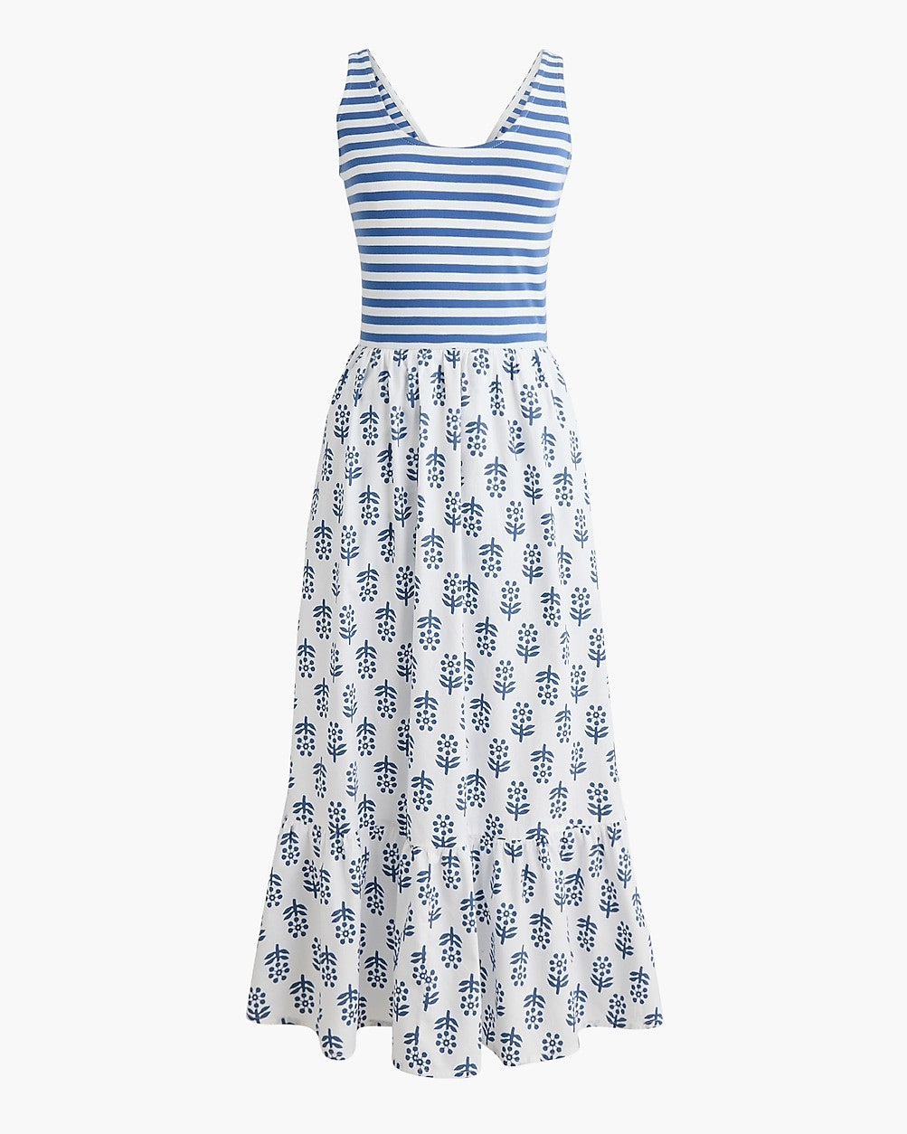 Mixed-media midi dress | J.Crew Factory