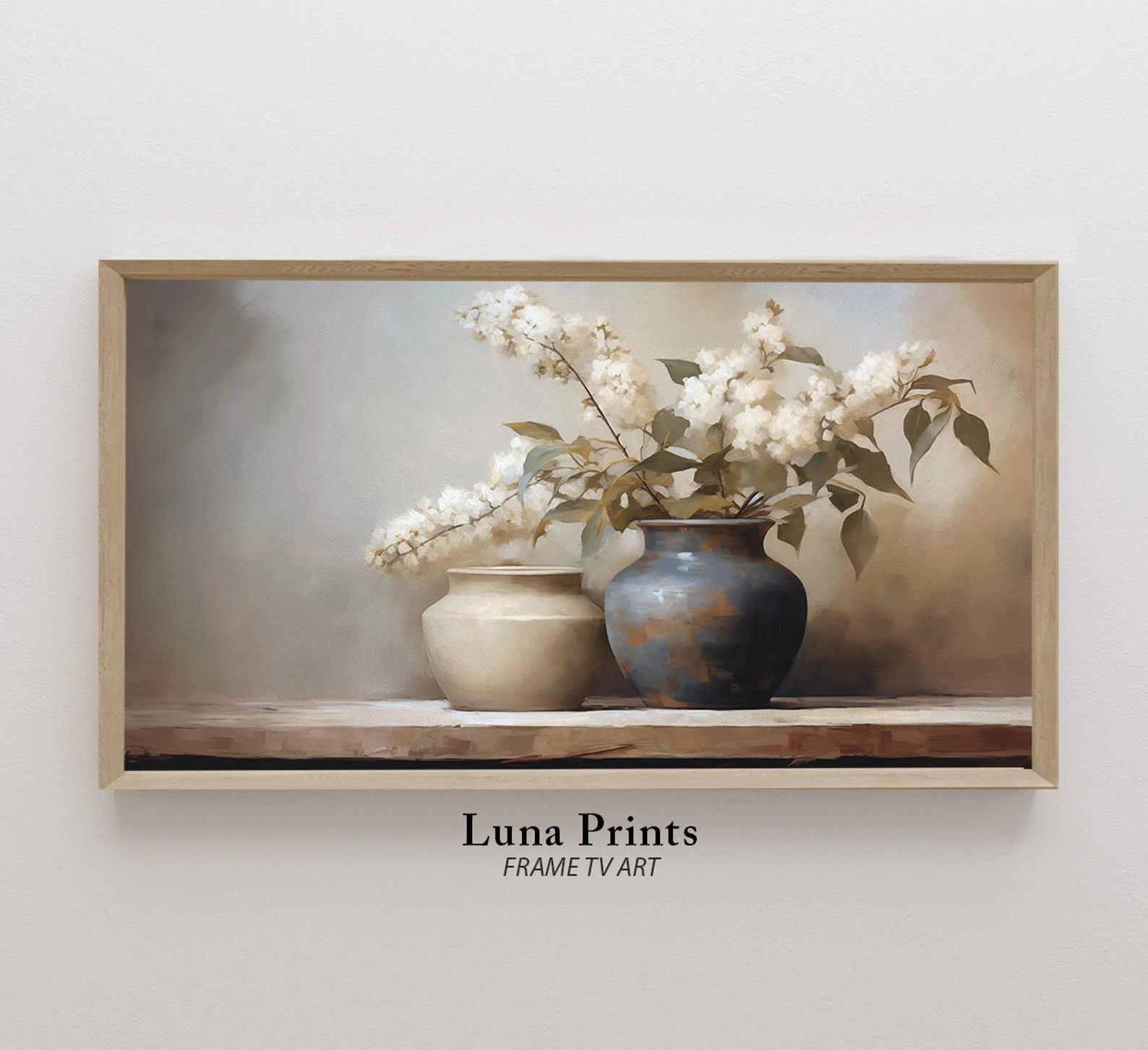 Spring Frame TV Art, Pottery Still Life Painting, DIGITAL DOWNLOAD, Neutral Art for Samsung tv | Etsy (US)