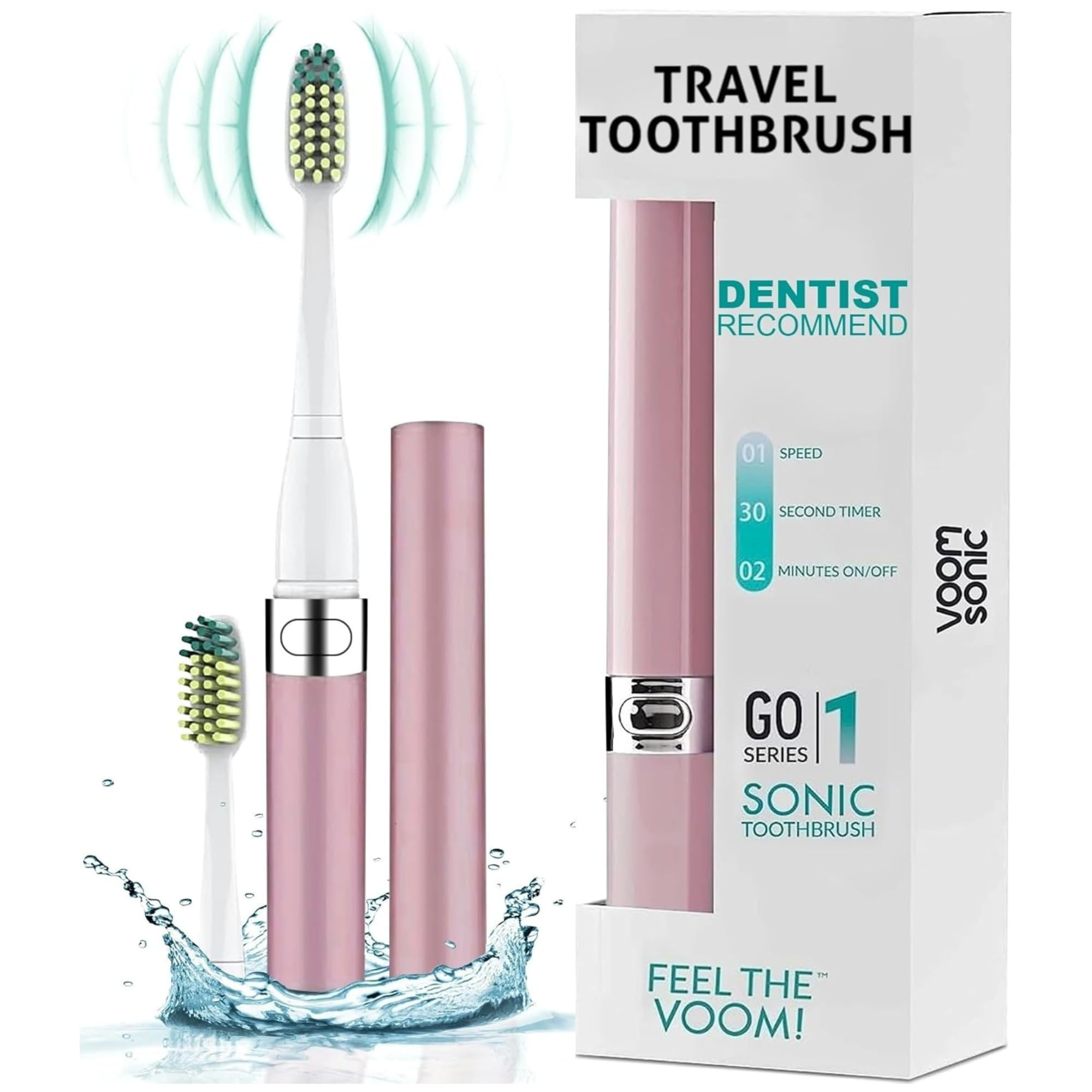 Voom Sonic Go 1 Series Travel Electric Toothbrush, Travel Toothbrush (Dentist Recommended) - Batt... | Amazon (US)