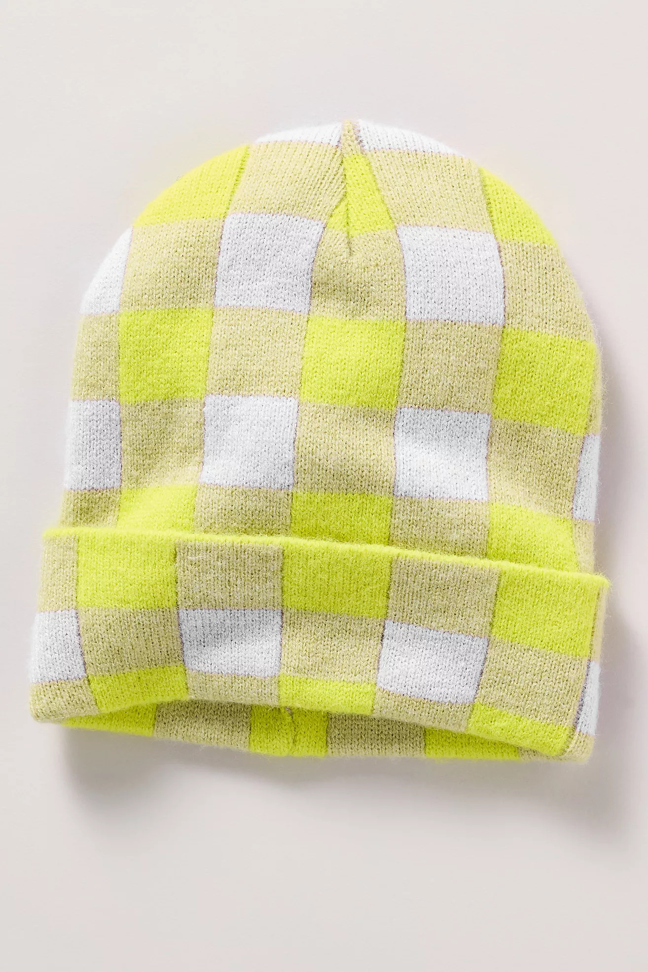 Maeve Gingham Knit Beanie | Anthropologie (US)