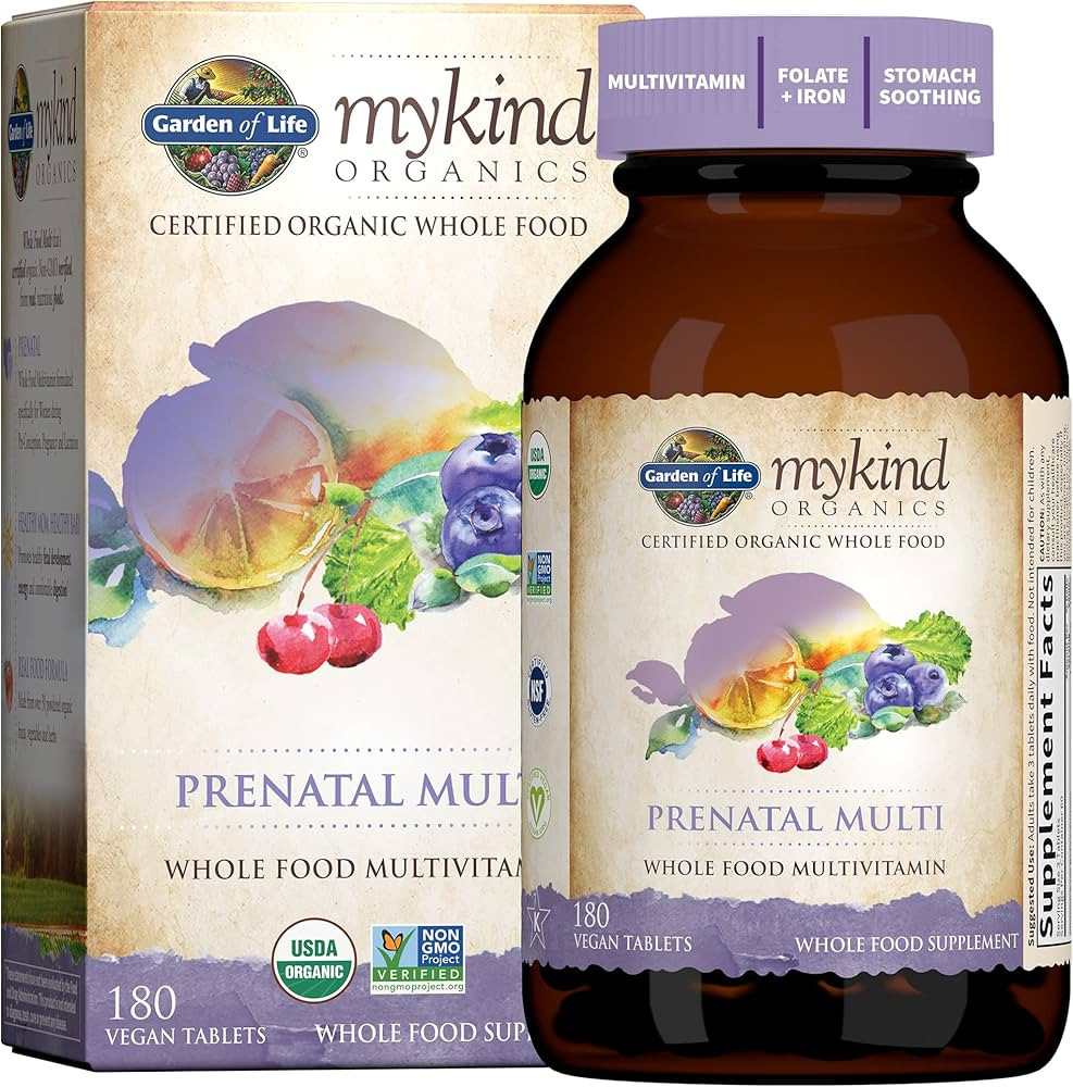 Garden of Life Organics Women’s Prenatal Multivitamin with Vitamin D3, B6, B12, C & Iron, Folat... | Amazon (US)