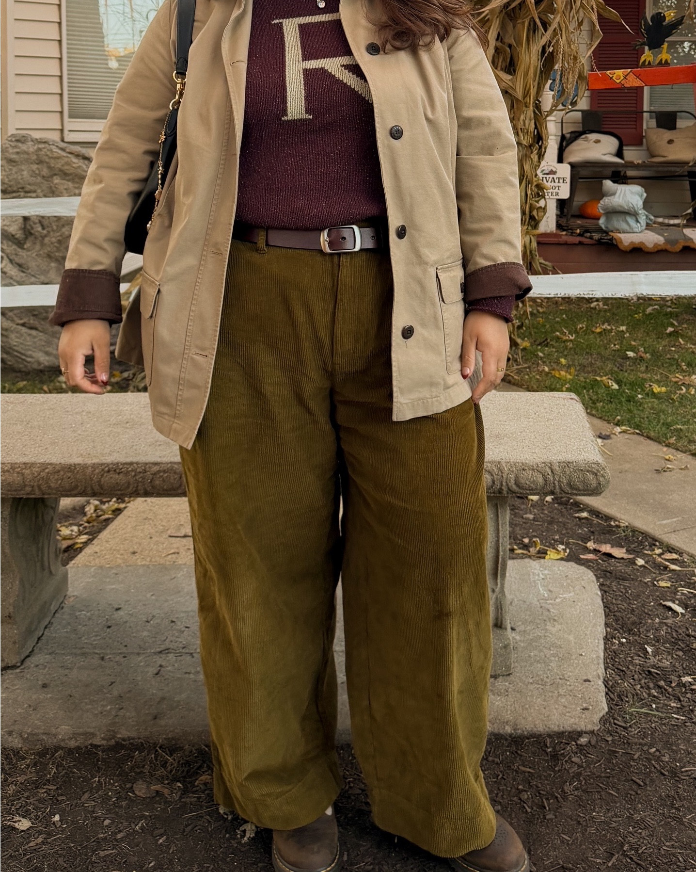 Cozy fall and winter outfit inspo. Plus size barn jacket. Corduroy outfit. Mary Janes outfit. 

#LTKCyberWeek #LTKPlusSize #LTKootd