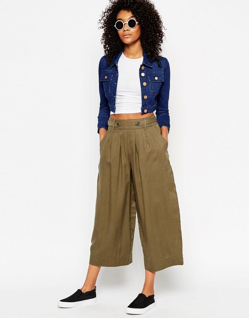 ASOS - Jupe-culotte drapée avec détail fonctionnel | Asos FR