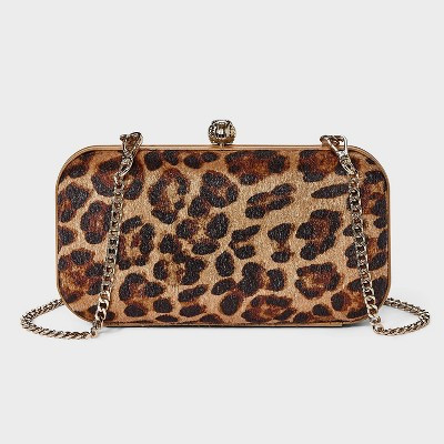 Minaudiere Clutch Crossbody Bag - A New Day™ Leopard | Target