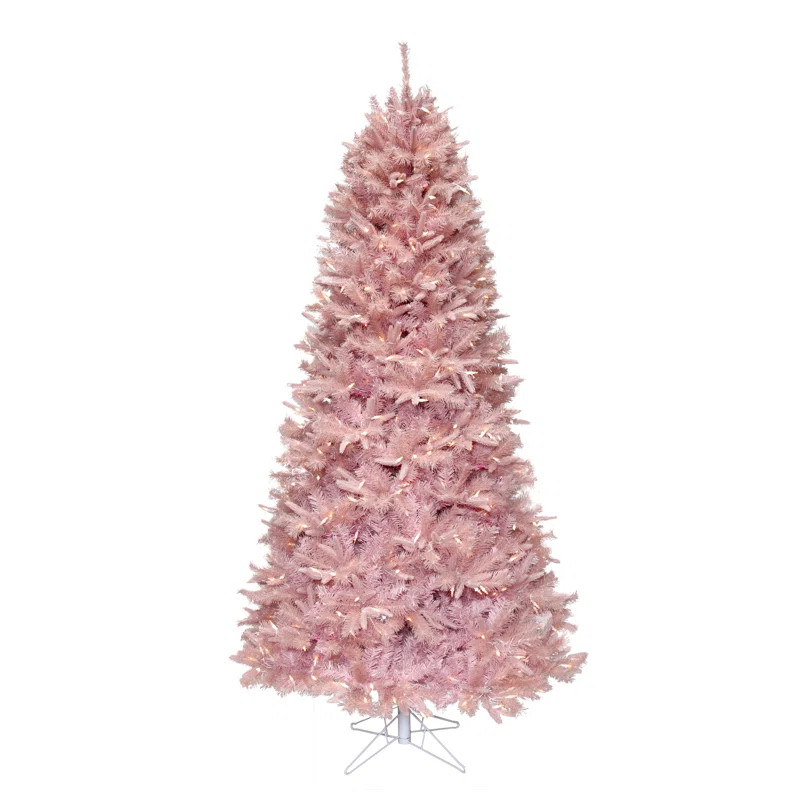 90'' Lighted Artificial Green Spruce Christmas Tree | Wayfair North America
