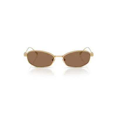 Swarovski 55mm Pillow Sunglasses in Gold /Dark Brown at Nordstrom | Nordstrom