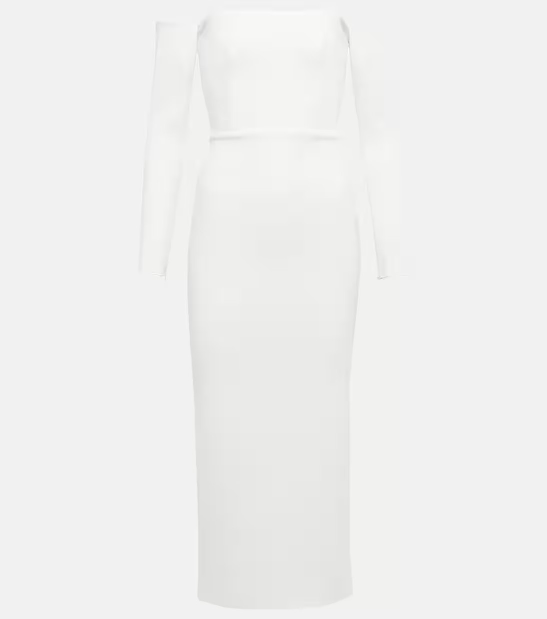 Bridal Tate stretch-crêpe midi dress | Mytheresa (INTL)
