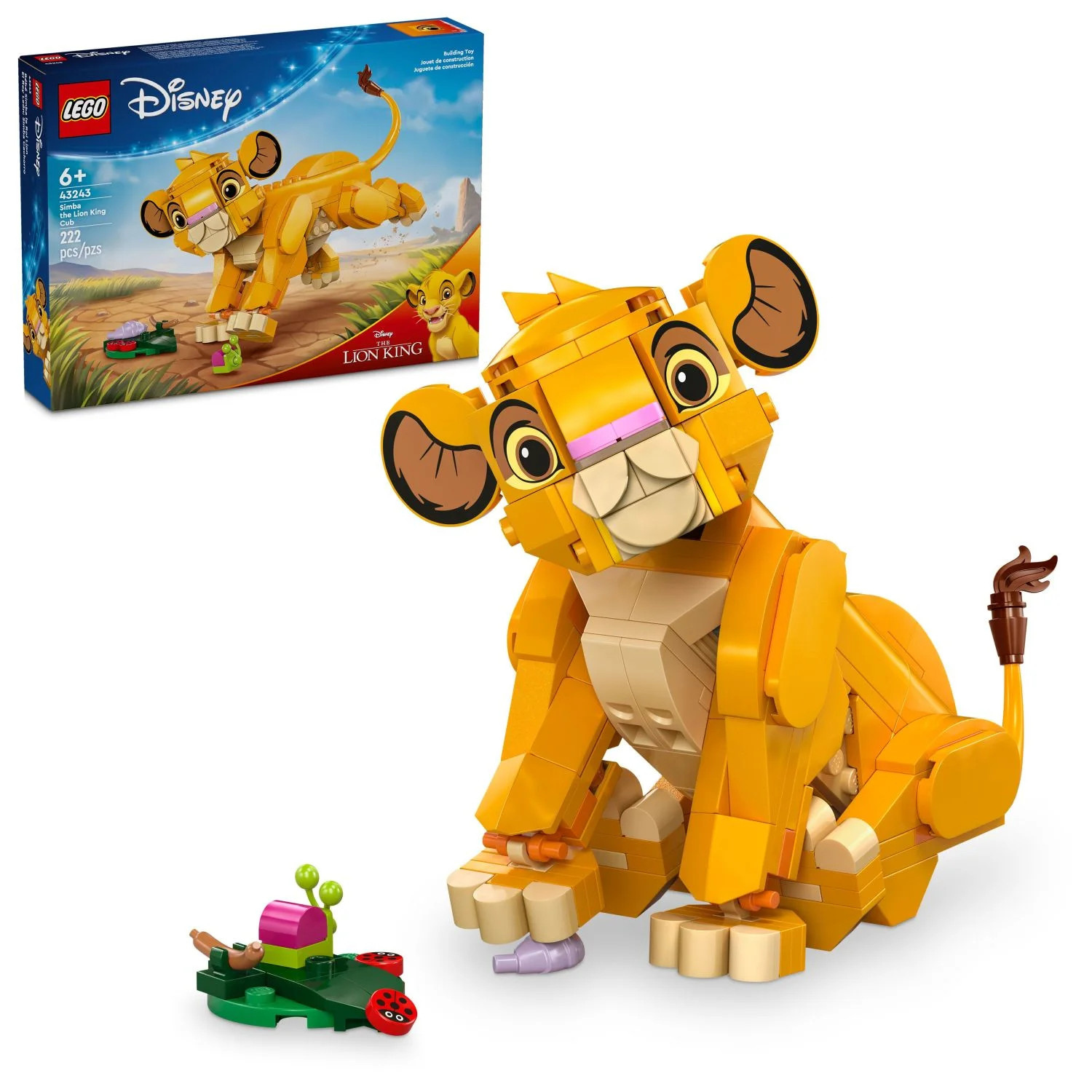 LEGO Disney Simba the Lion King Buildable Toy for Kids, - Fun Birthday Gift for Ages 6+ - 43243 | Walmart (US)