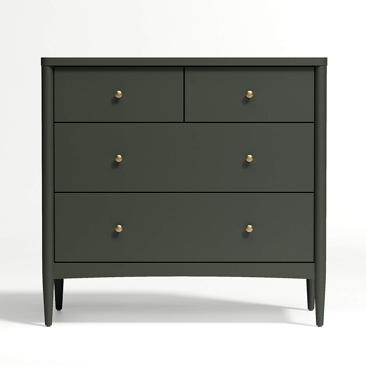 Hampshire 36" Olive Green Wood 4-Drawer Kids Dresser + Reviews | Crate & Kids | Crate & Barrel