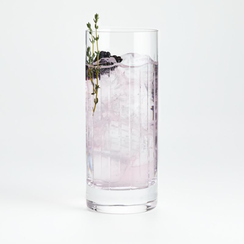 Vance Cut-Glass Highball Glass + Reviews | Crate & Barrel | Crate & Barrel