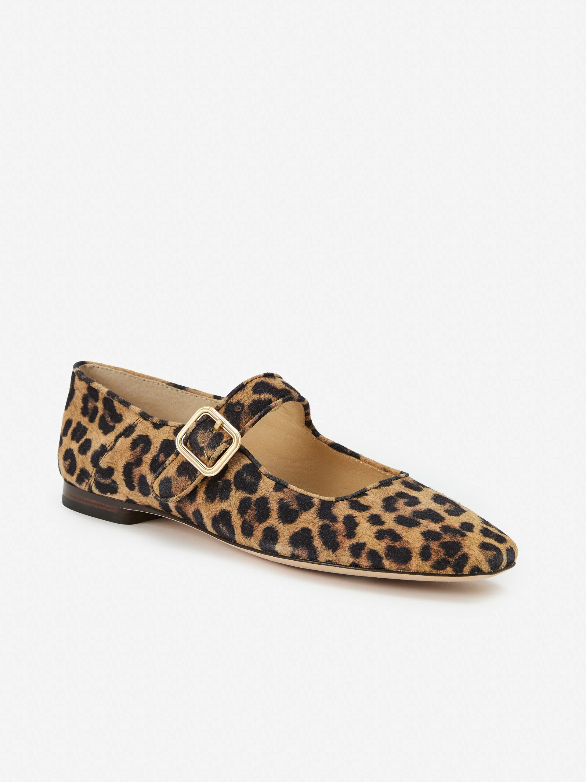 J.McLaughlin Women's Macayle Mary Jane Flats in Leopard Brown, Size 11 | Suede | J.McLaughlin