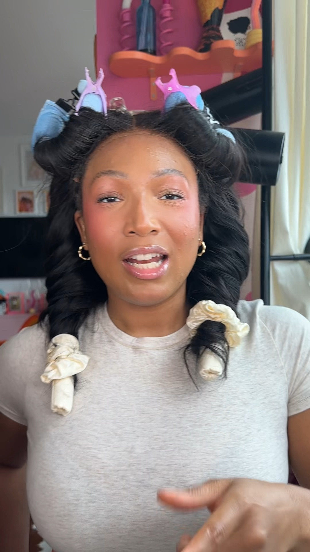 Trying out heatless curls 