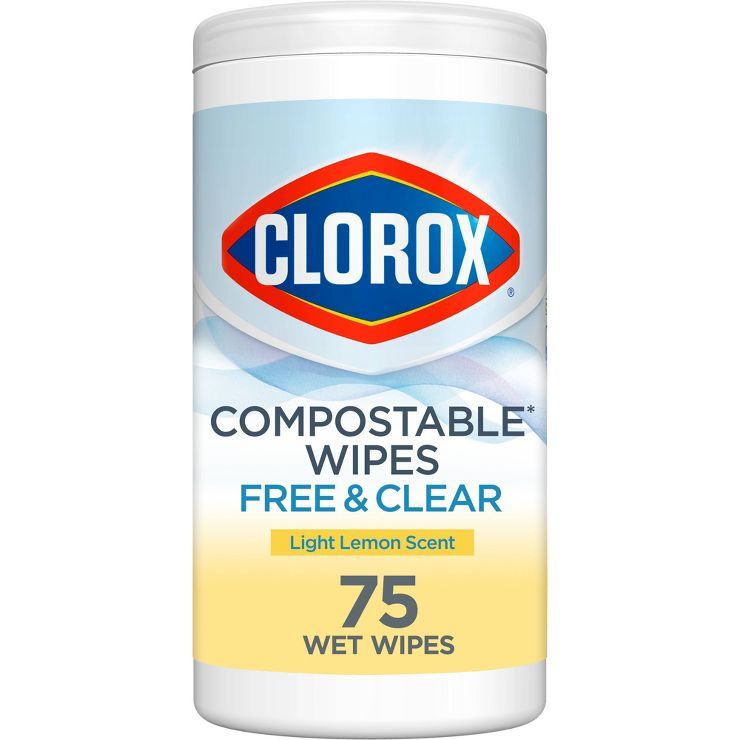 Clorox Compostable Wipes - Lemon - 75ct | Target