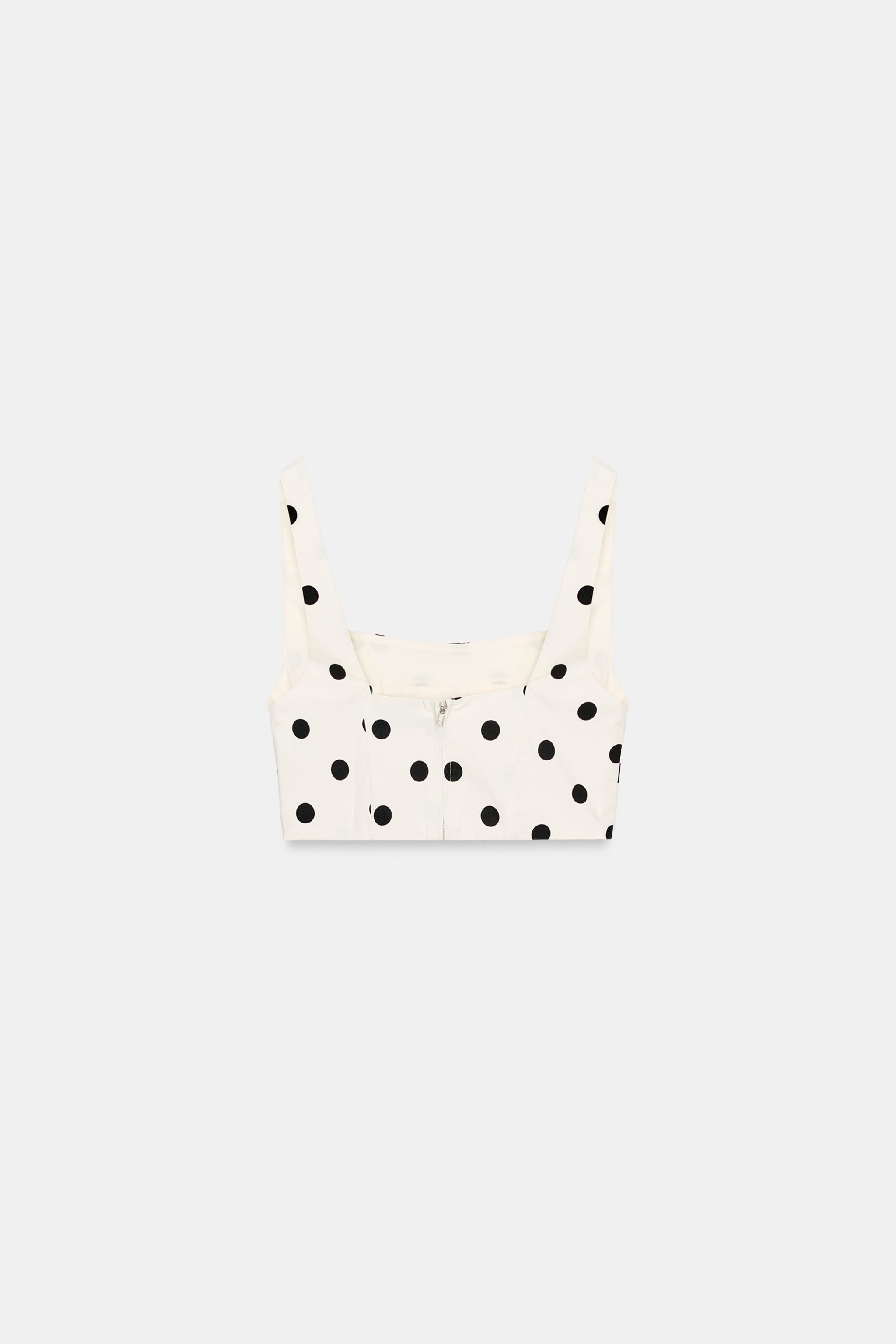 POLKA DOT CROP TOP | Zara UK