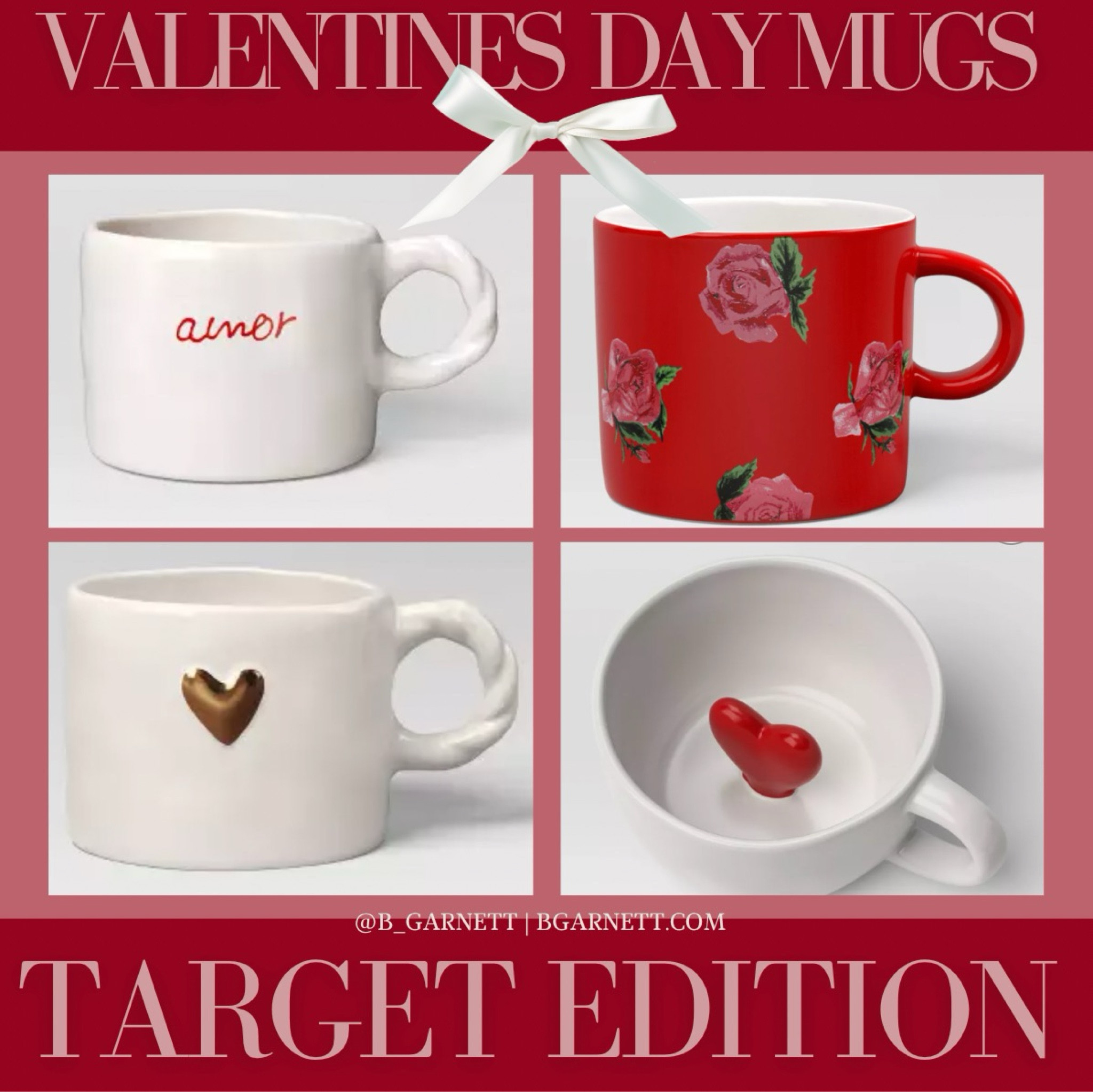 Christi’s over and we’ve moved right along to Valentine’s Day. Was at target today and half of the valentines day isles were already sold out! 

So I’ll be starting to share some Valentine’s Day content here and there 

Target always does the best inexpensive holiday mugs and this year Valentine’s Day picks aren’t any different. Curated a collection of my favorites 