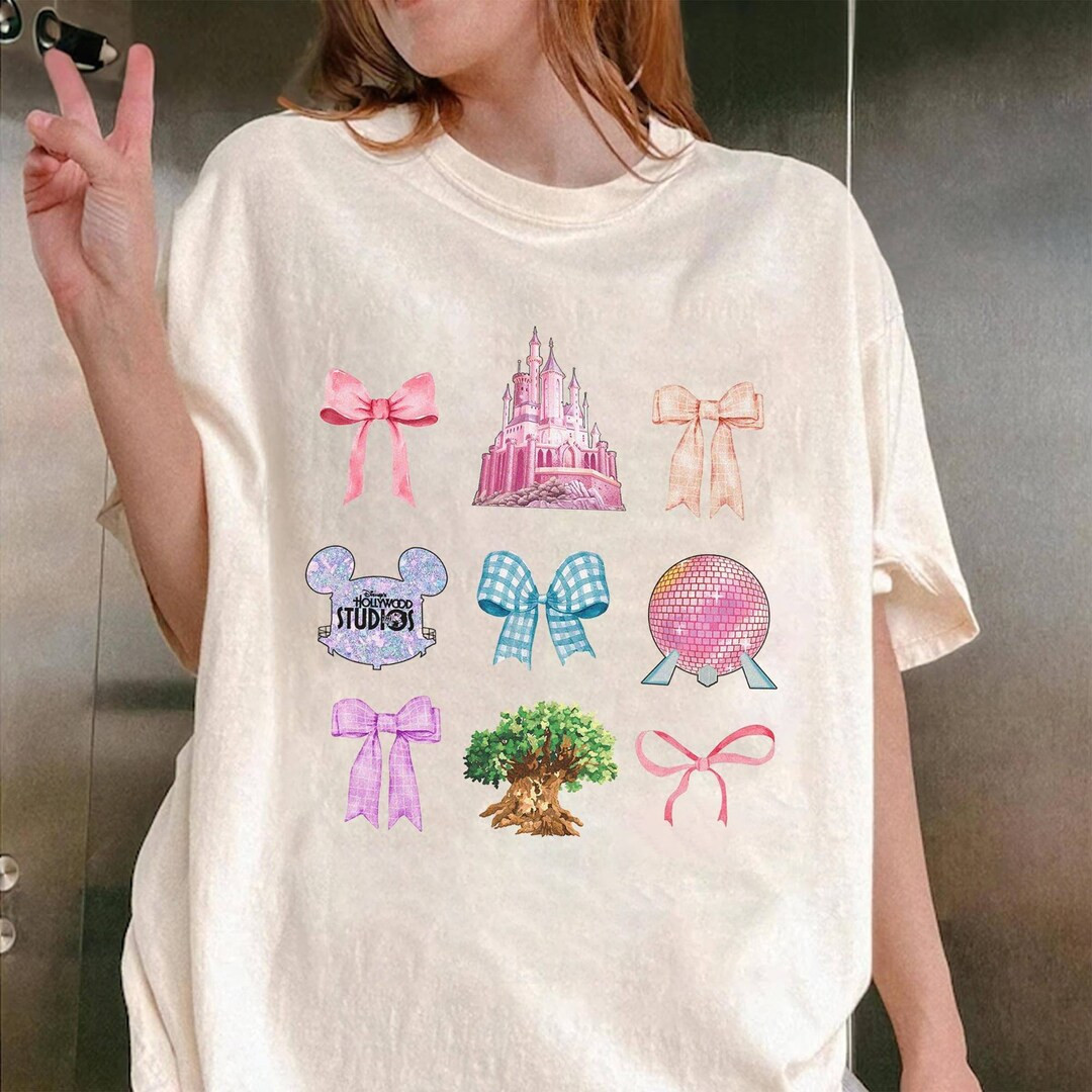 Coquette Bows Disneyworld Shirt | Minnie castle Magic Kingdom Animal Kingdom Hollywood Studios Sh... | Etsy (US)