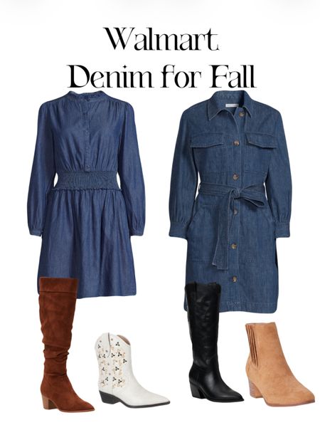 Denim is trending this fall. Check out  Walmart’s great dresses and boots this fall. 

#LTKworkwear #LTKstyletip #LTKSeasonal