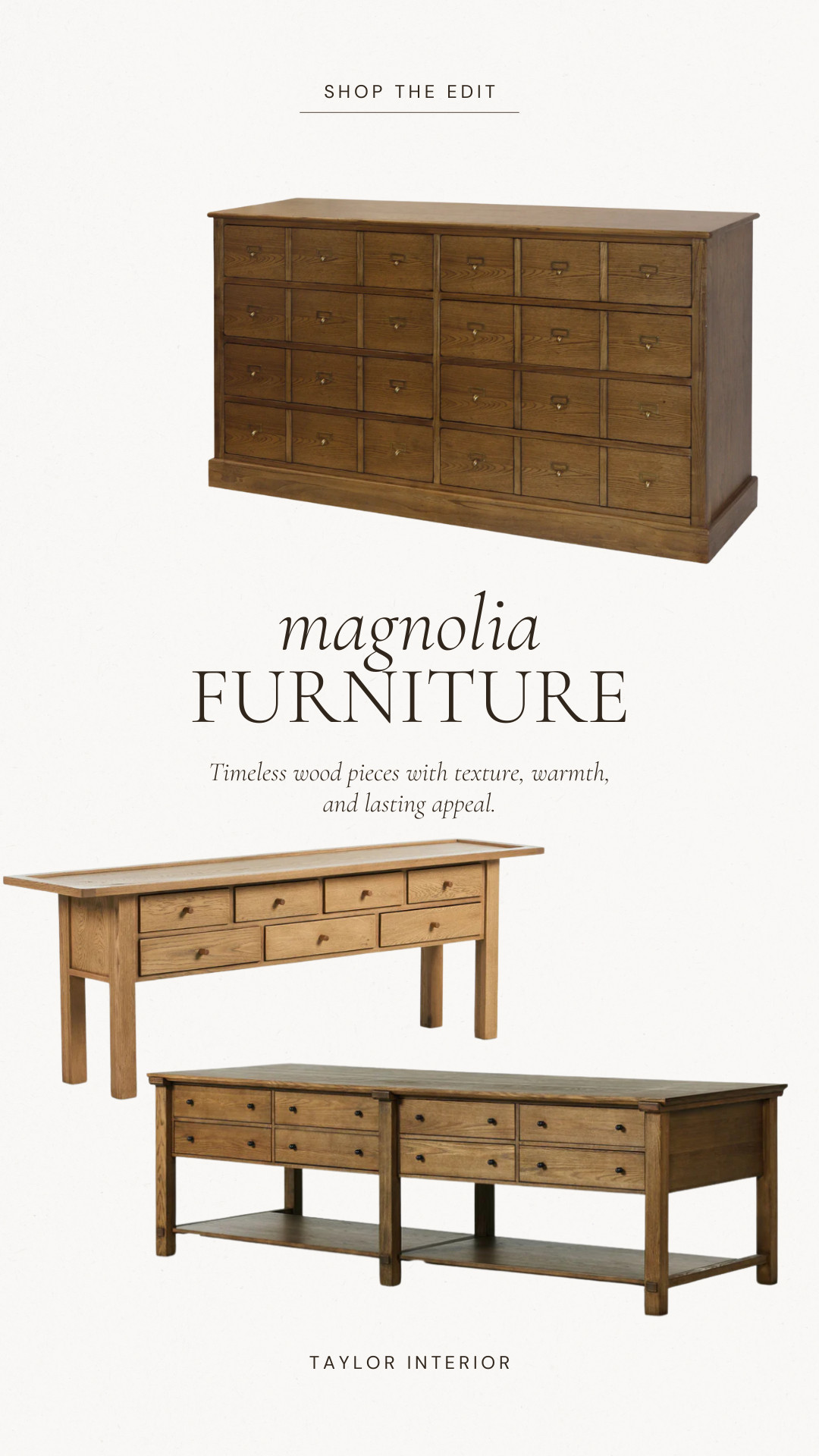 Simple lines, solid wood, and that grounded Magnolia feel 🤎 These are my favorite Magnolia Home furniture pieces in natural wood finishes — timeless staples with warmth and weight. Thoughtful design that works in any room.

Magnolia Home furniture, solid wood furniture, natural wood finishes, timeless home decor, neutral home styling, classic home pieces, layered home design, grounded interiors, cozy home styling, functional home furniture, warm home accents, Magnolia style, timeless furniture staples, neutral interiors, home styling inspiration

#LTKHome