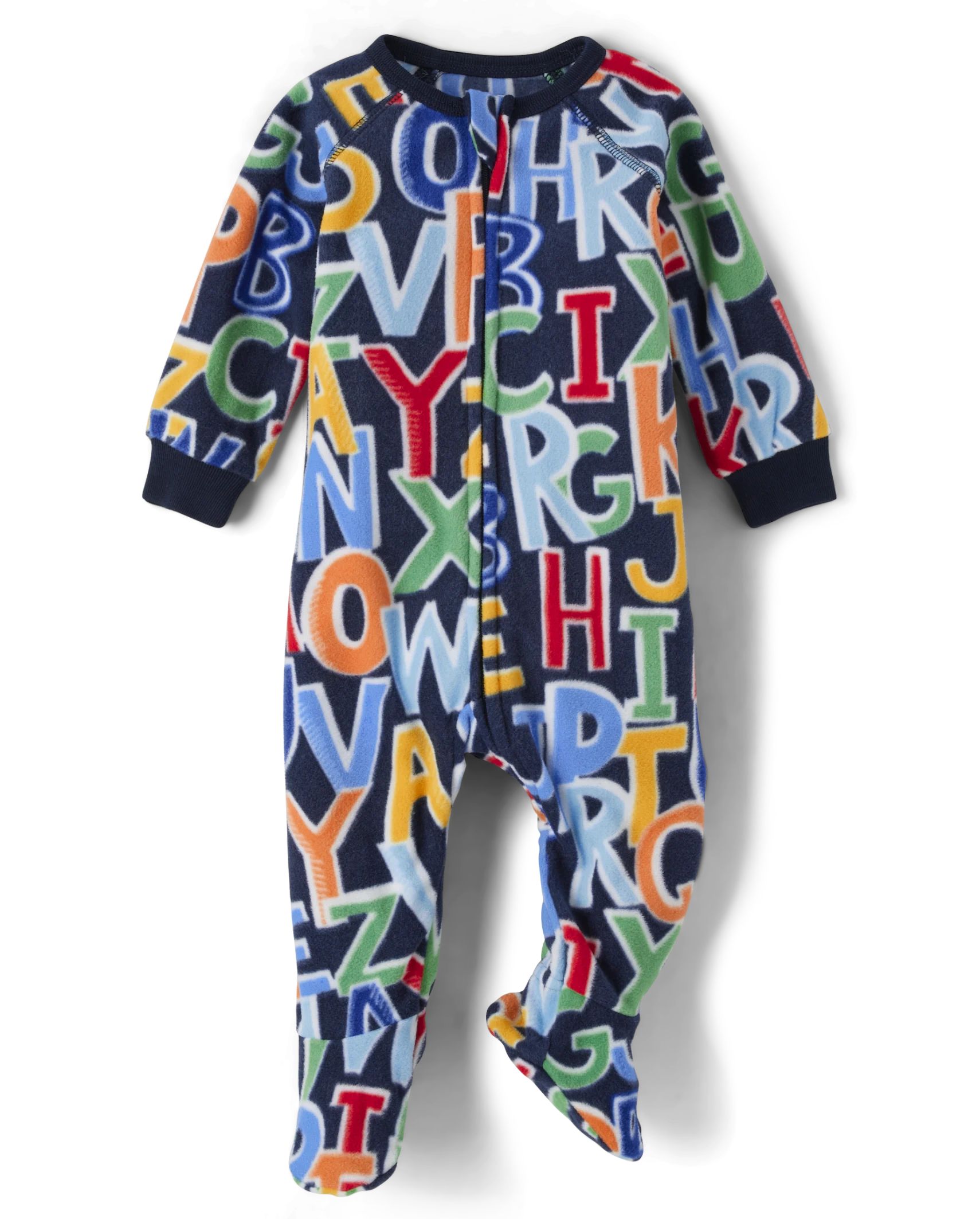 Unisex Baby And Toddler Alphabet Fleece One Piece Pajamas - thunder blue | The Children's Place