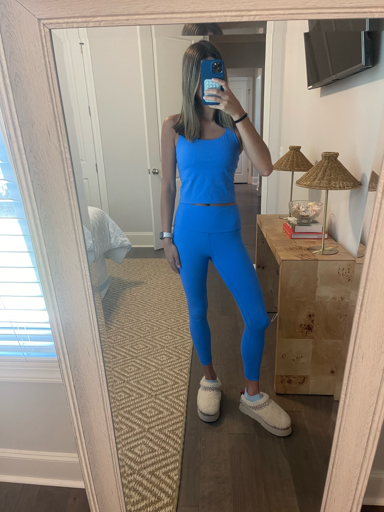 My absolute favorite workout set from Amazonn
This color is the cutest for summer pilates
Wearing size small in top and XS in leggings
Dazzling Blue color
Height 5”7

#LTKstyletip #LTKActive #LTKfitness