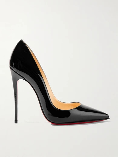 Christian Louboutin - So Kate 120 Patent-leather Pumps - Black | NET-A-PORTER (US)