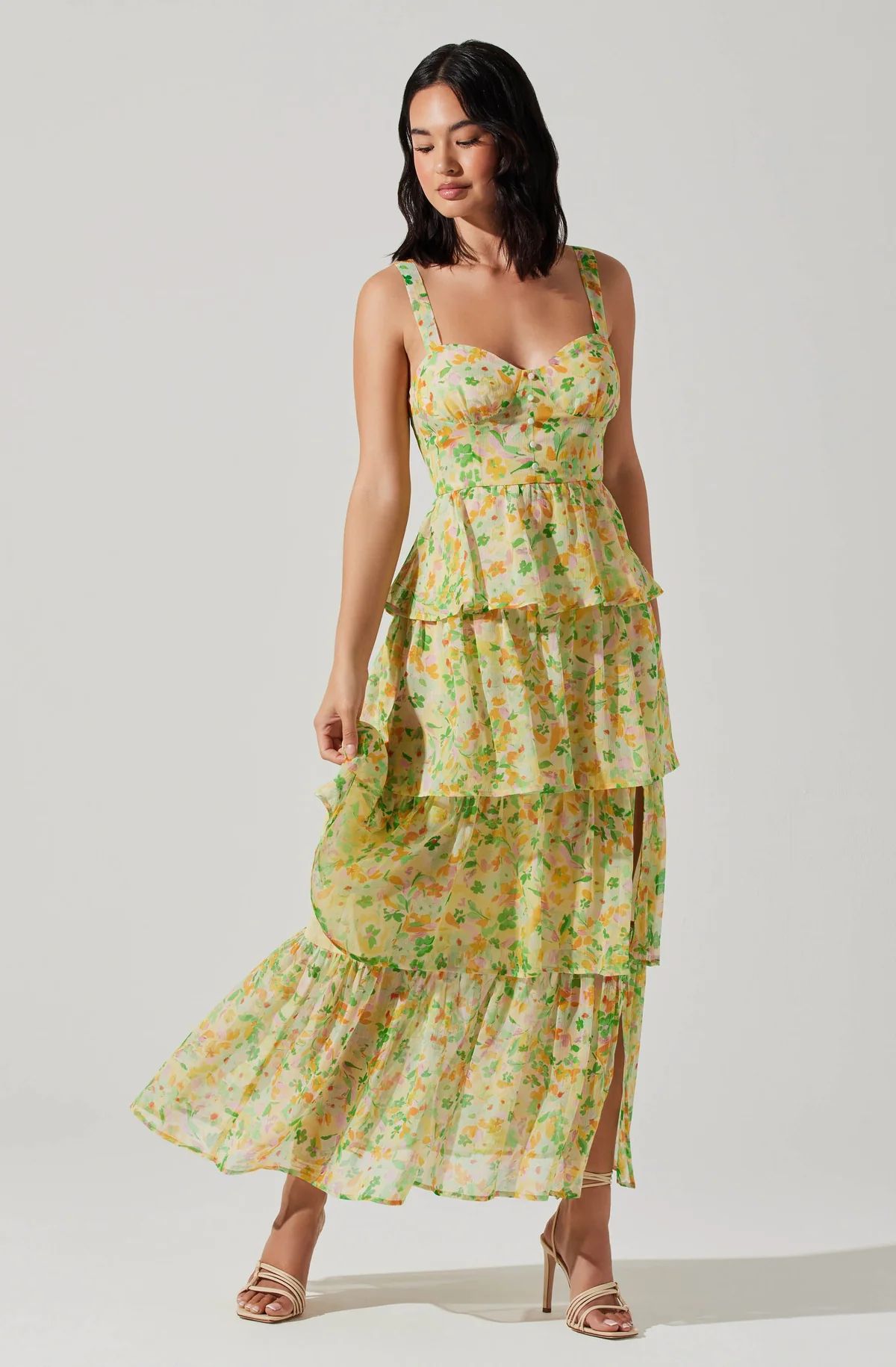 Midsummer Floral Tiered Maxi Dress | ASTR The Label (US)