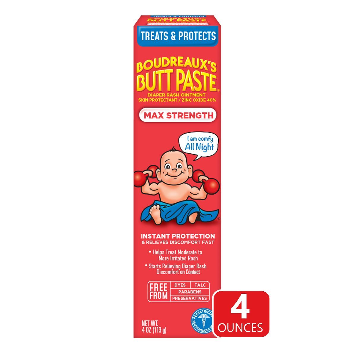 Boudreaux's Butt Paste Baby Diaper Rash Cream Maximum Strength - 4oz | Target