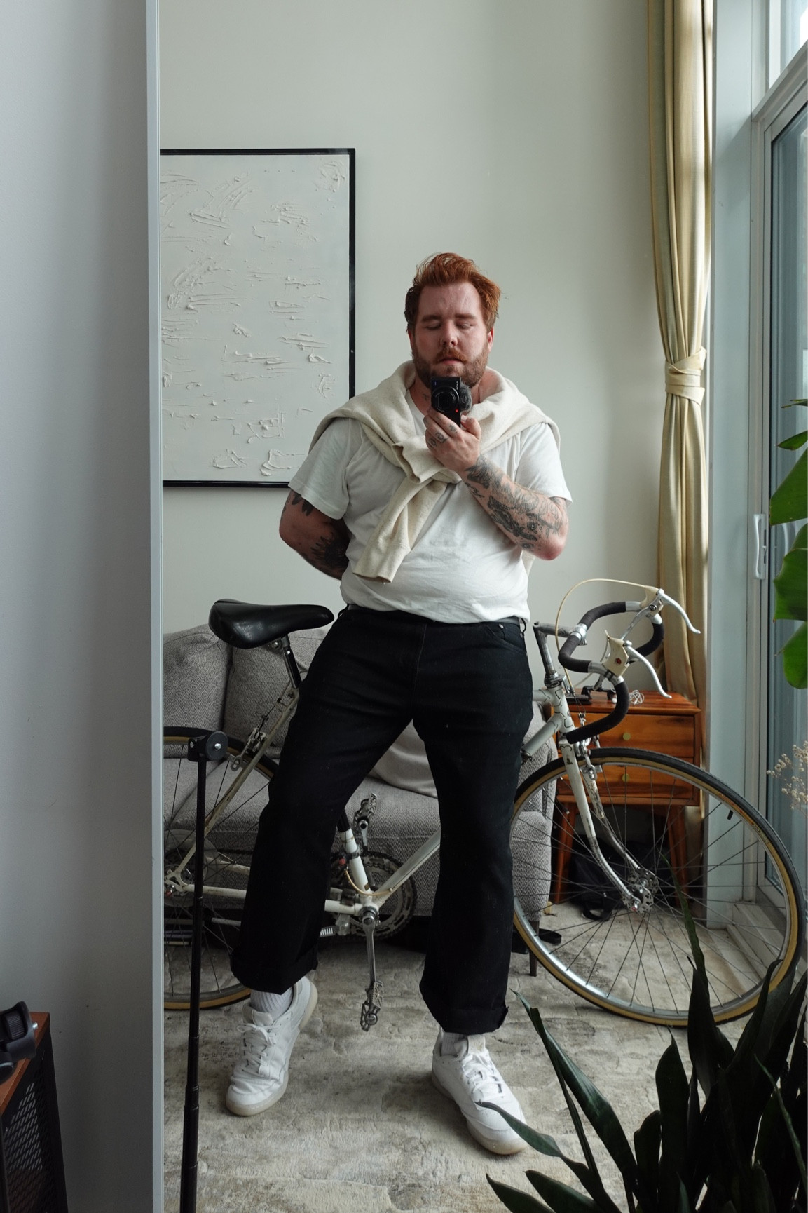 Outfit of the day. Cute outfit for my bike ride, stretchy jeans that are flexible, but still hold their shape a simple tee with a layered sweater.

Jeans I’m wearing size 40 X 30, T is a 2XL, and the sweater is a 3 XL sample

#LTKmens #LTKplussize #LTKsummer