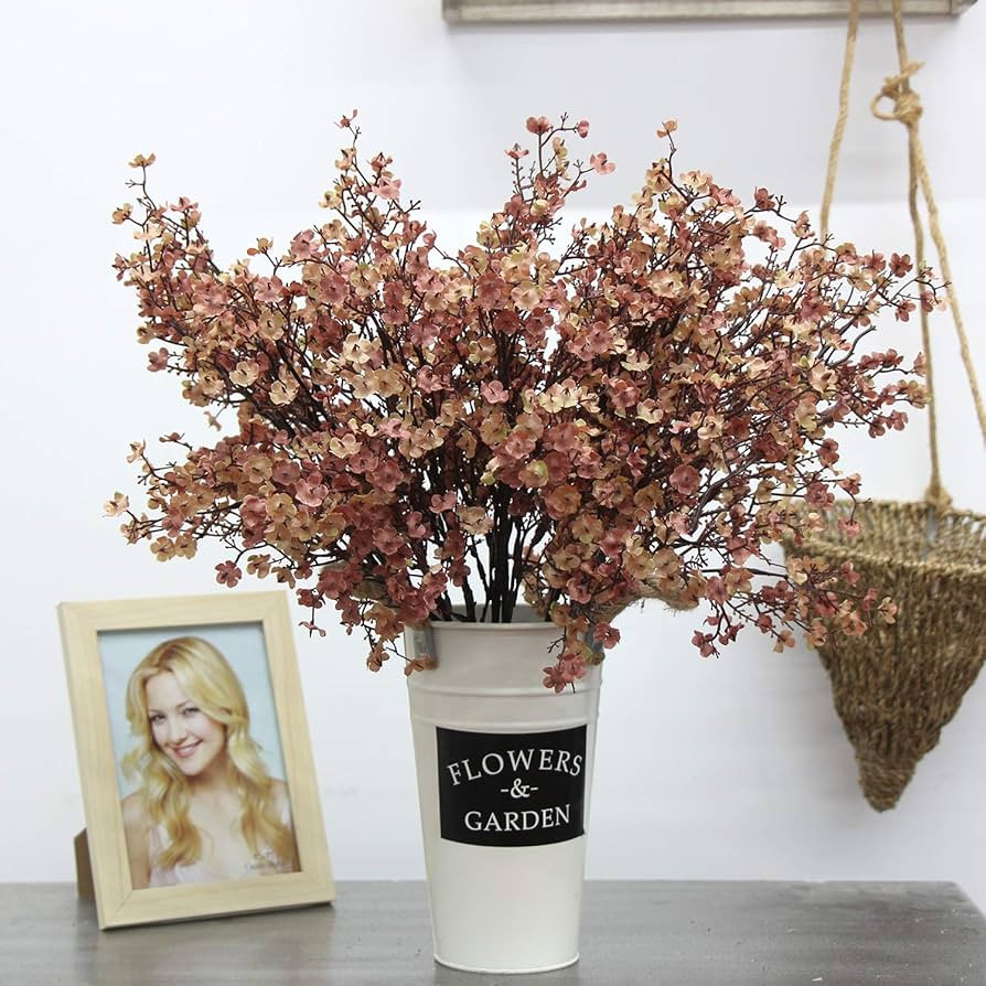 JAKY-Global Babys Breath Silk Artificial Flowers 6 Bundle European Fake Plants Decor Wedding Part... | Amazon (US)