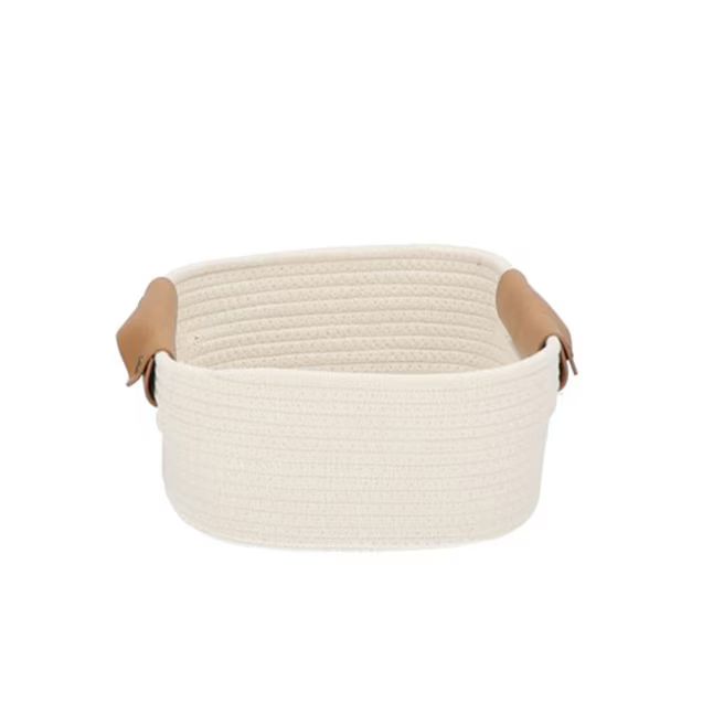 Origin 21 Rope Baskets (10-in W x 5.25-in H x 11-in D) Cream Polypropylene Basket | Lowe's